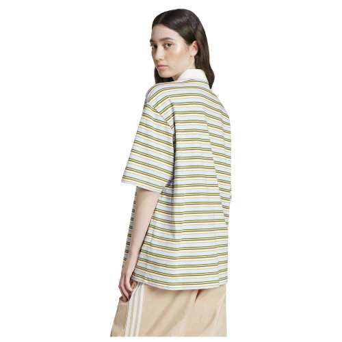 Adidas Γυναικεία κοντομάνικη μπλούζα '80s Oversized Stripe Polo Shirt